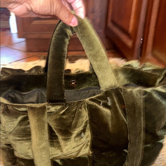 Anthropologie Sage Green Fabric Bag - Picture 5 of 9